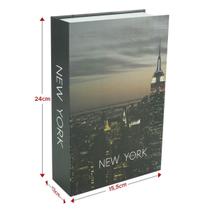 Cofre Camuflado New York Em Formato De Livro 24Cm X 16Cm