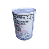 Cofre Cofrinho Estampado em Notas de Dólar 16cm x 12cm