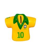 Cofre Cofrinho Formato de Camisa De Futebol Brasil Ceramica - Decore Casa