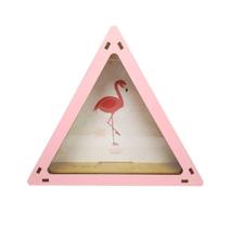 Cofre Cofrinho Moedas Dinheiro Mdf Triangulo Flamingo - De Coração Shop