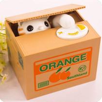 Cofre De Gatinho Infantil Interativo Porta Moedas Divertido