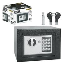 Cofre Digital com Teclado e Chave - Preto Cofre Digital com Teclado e Chave - Preto