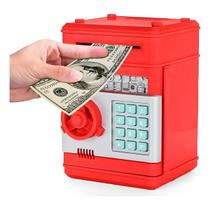 Cofre Digital Infantil Eletrônico com Senha Puxa Notas e Moedas Mini Cofrinho Automático Original Vermelho Oásis Cofre Digital Infantil Eletrônico com Senha Puxa Notas e Moedas Mini Cofrinho Automático Original Vermelho Oásis