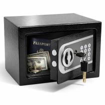Cofre Digital Pequeno Uzticams Mini 17x24x17 cm com Chave Cofre Digital Pequeno Uzticams Mini 17x24x17 cm com Chave
