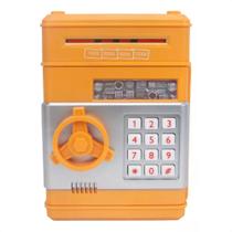 Cofre Eletrônico Digital Infantil Puxa Nota Laranja XR011