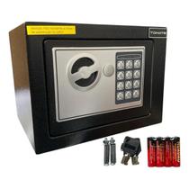 Cofre Eletrônico Digital Senha Ou Chave 231x20x20 Cor Preto Resistente E Seguro