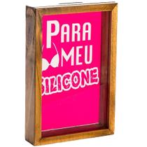 Cofre Grande de Parede em Madeira Rústica Decor - Para Meu Silicone - Rosa