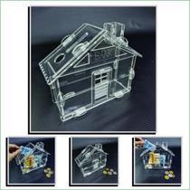 Cofre Guarda Dinheiro Woodbox Japones KAKEBO Casa Acrilico