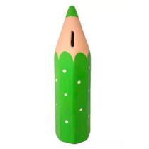 Cofre Lápis De Cor Grande Escolar Em Cerâmica Decor - Verde