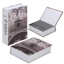 Cofre Livro Camuflado Estante Porta Jóias Com Chave Médio Cofre Livro Camuflado Estante Porta Jóias Com Chave Médio