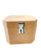 Cofre médio para criança em mdf quadrado cru