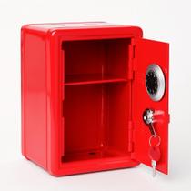 Cofre Metal Chave E Senha Portátil Adulto Infantil Vermelho