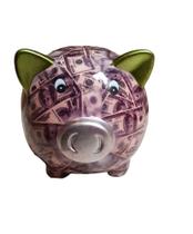 Cofre Porco De Ceramica 26X23X22Cm - Led Lustre - Btc Cofre Porco De Ceramica 26X23X22Cm - Led Lustre - Btc