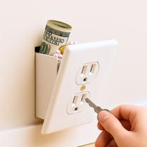 Cofre Secreto Tomada Falsa de Parede Embutida Porta-Dinheiro e Objetos de Valor Discreto e Seguro