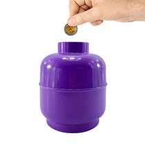 Cofrinho Botijão Guarda Moedas Cofre Plástico Cores Diferen Cor: Roxo