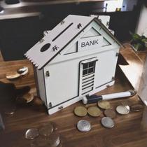 Cofrinho Cofre CAS BANCO Dinheiro Woodbox Japones Poupança B