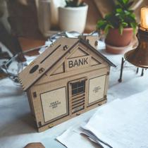 Cofrinho Cofre Casa Banco Dinheiro Woodbox Japones Poupançac