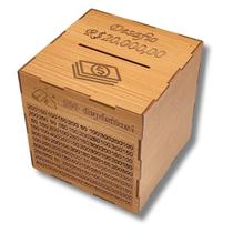 Cofrinho Cofre Guardar Dinheiro Madeira Caixa Decorativa 20 MiL