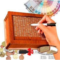 Cofrinho Cofre Guardar Dinheiro Woodbox Japones Poupança Cla