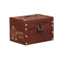 Cofrinho de anime de madeira Treasure Box Piggy Bank para crianças
