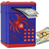 Cofrinho de impressão digital Pupidiu Spider ATM para crianças azul Cofrinho de impressão digital Pupidiu Spider ATM para crianças azul