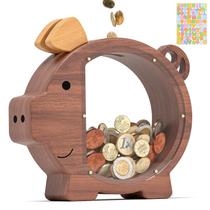 Cofrinho de madeira para crianças, meninos e meninas, com capa personalizada