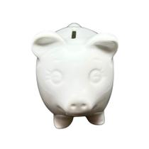 Cofrinho de Porquinho Porcelana 10cm Cofre Infantil Moeda Dinheiro