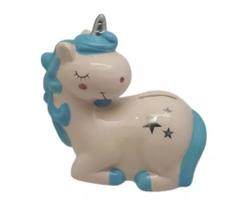 Cofrinho Decorativo Ceramica Unicornio Wincy DEF01015 - Wuncy