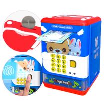 Cofrinho Digital Puxa Notas Digital Senha Azul MTC-208 Cofrinho Digital Puxa Notas Digital Senha Azul MTC-208