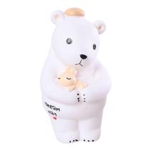 Cofrinho Polar Bear para crianças em vinil plástico 15x13x24cm Cofrinho Polar Bear para crianças em vinil plástico 15x13x24cm