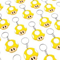Cogumelo Amarelo 10un Chaveiro Turma Mario Lembrancinha Tema Festa