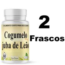 Cogumelo Juba de Leão p/ Bem estar e concentração kit 2 Potes 120 cápsulas