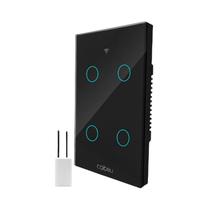 COIBEU Tuya WiFi Interruptor De Luz Inteligente 4 gang Wall Touch Switch Trabalho Com Alexa Google Home