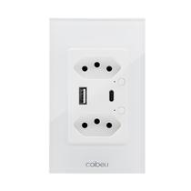 COIBEU Tuya WiFi Tomada De Parede Inteligente 16A Porta USB Tipo C Saídas De Controle individual Plug Work Para Alexa