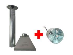 Coifa 1,00m c/ Exaustor e Tubulação - KIT 1 Coifa 1,00m c/ Exaustor e Tubulação - KIT 1