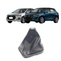 Coifa Alavanca de Câmbio Onix Plus Novo Onix 2020 2021 2022 2023 Preto com Base