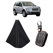 Coifa Câmbio Automático e Capa Couro Chave 5 Botões Presencial Land Rover Freelander 2 2007 a 2015