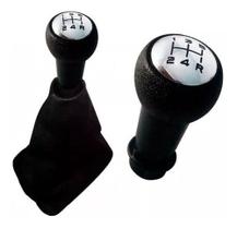 Coifa Cambio Manopla Bola Peugeot 206/207/sw Aro Cromado Preto