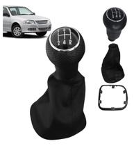 Coifa Cambio Napa Preta Manopla Aro cromado GOL G4 2005 2015 Coifa Cambio Napa Preta Manopla Aro cromado GOL G4 2005 2015