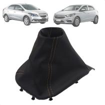 Coifa Câmbio Onix Prisma 2013 2014 2015 A 2019 Preto Com laranja