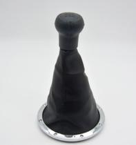 Coifa da Alavanca do Cambio Gol Com Manopla Grafite e Aro Cromado