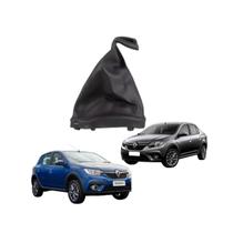 Coifa Da Alavanca Do Cambio Napa Preta Sandero e Logan 2015 a 2020