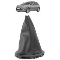Coifa de Câmbio Citroen C3 2002 a 2012 Preta com Base e Aro
