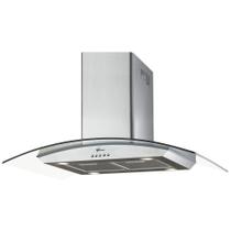 Coifa De Ilha Fischer Island 90cm Inox Vidro 127V