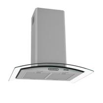 Coifa de Ilha Vidro Curvo Fogatti 75cm Inox 110V