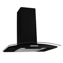 Coifa de Parede 60cm Vidro Curvo Duto Slim Nardelli Black