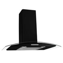 Coifa de Parede 70cm Vidro Curvo Duto Slim Fogatti Black Coifa de Parede 70cm Vidro Curvo Duto Slim Fogatti Black