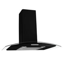Coifa de Parede 70cm Vidro Curvo Duto Slim Fogatti Black Coifa de Parede 70cm Vidro Curvo Duto Slim Fogatti Black