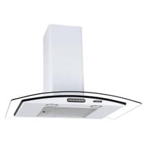 Coifa De Parede 75cm Vidro Curvo Slim Fogatti Branco 110V