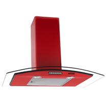 Coifa de Parede 75cm Vidro Curvo Slim Fogatti Vermelho Coifa de Parede 75cm Vidro Curvo Slim Fogatti Vermelho